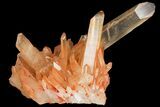 Tangerine Quartz Crystal Cluster - Madagascar #112789-1